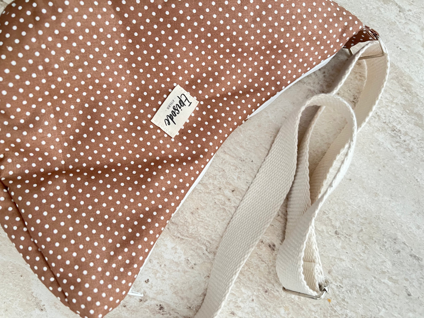 Sac Luna marron à pois